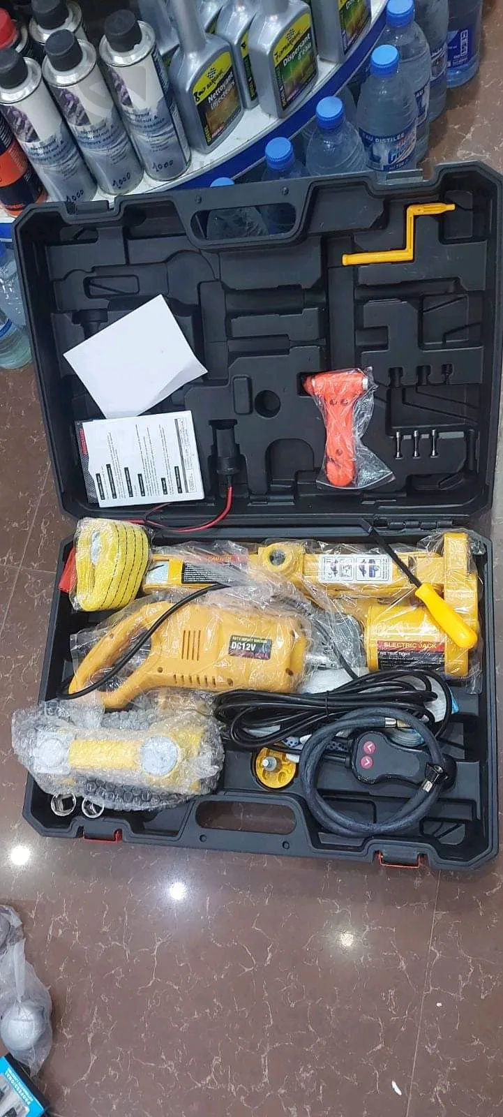 Electric shock wrench jack + air compressor for all types of vehicles.