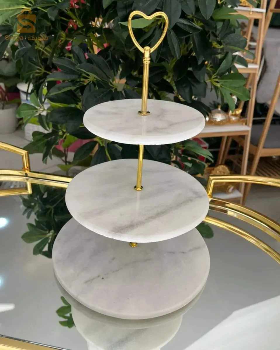 Porte gâteaux en marbre