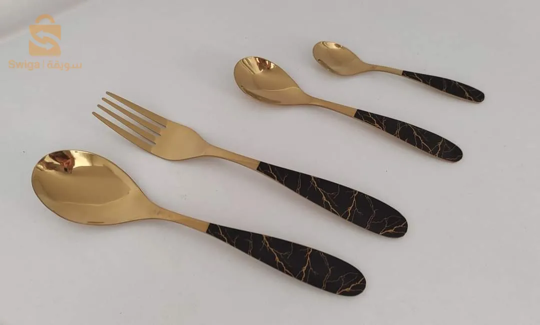 spoon series 24 pieces marbled