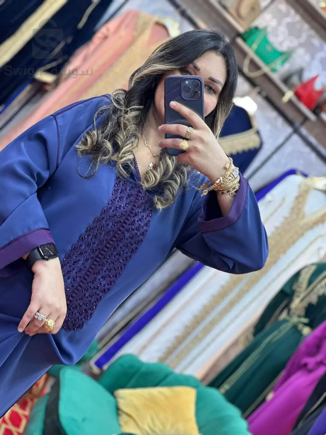 Jellaba avec un dessin léger