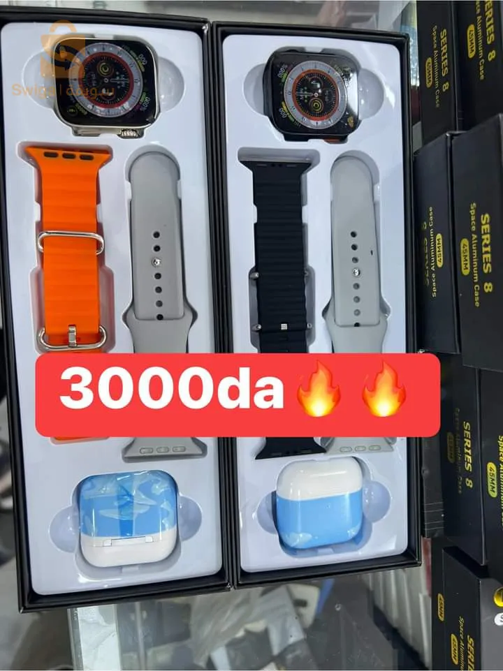 ساعات دوبل براصلي + كيتمان بلوتوث