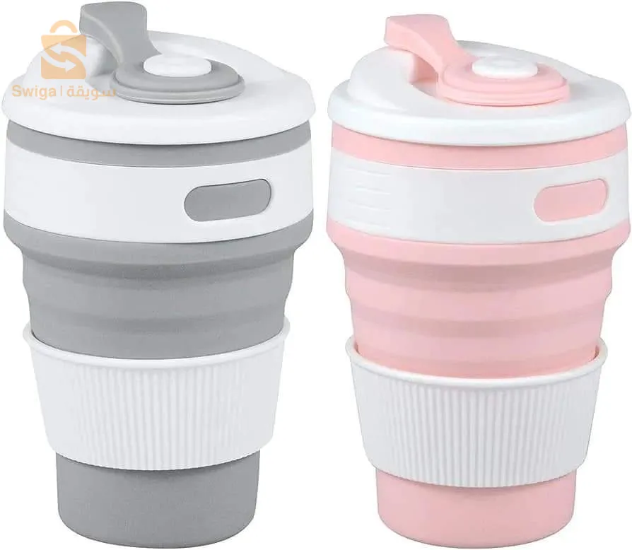 وصول جديد ✨✨✨✨
 كوب سيليكون بغطاء قابل للطي