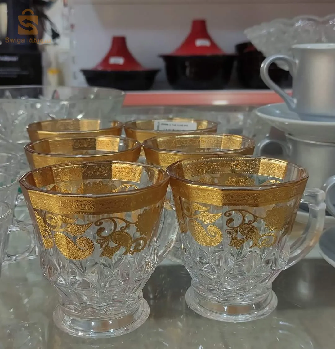 Verre a thé d'oré 6 pièces