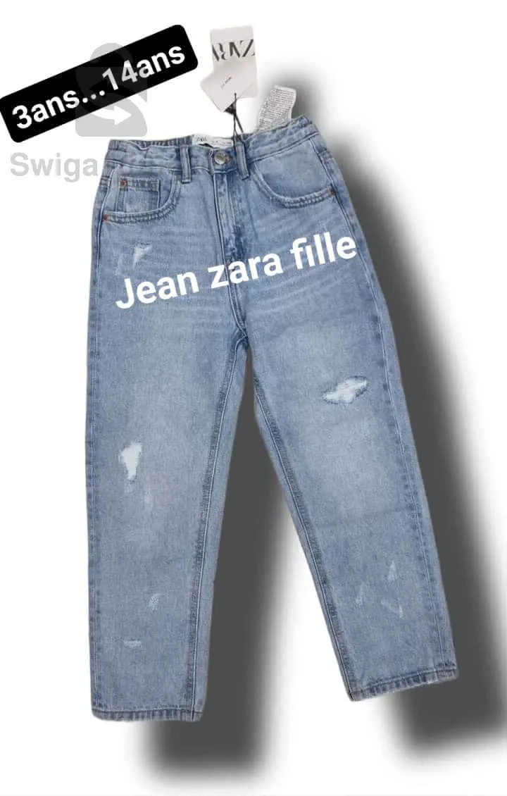 pantalon jeans fille