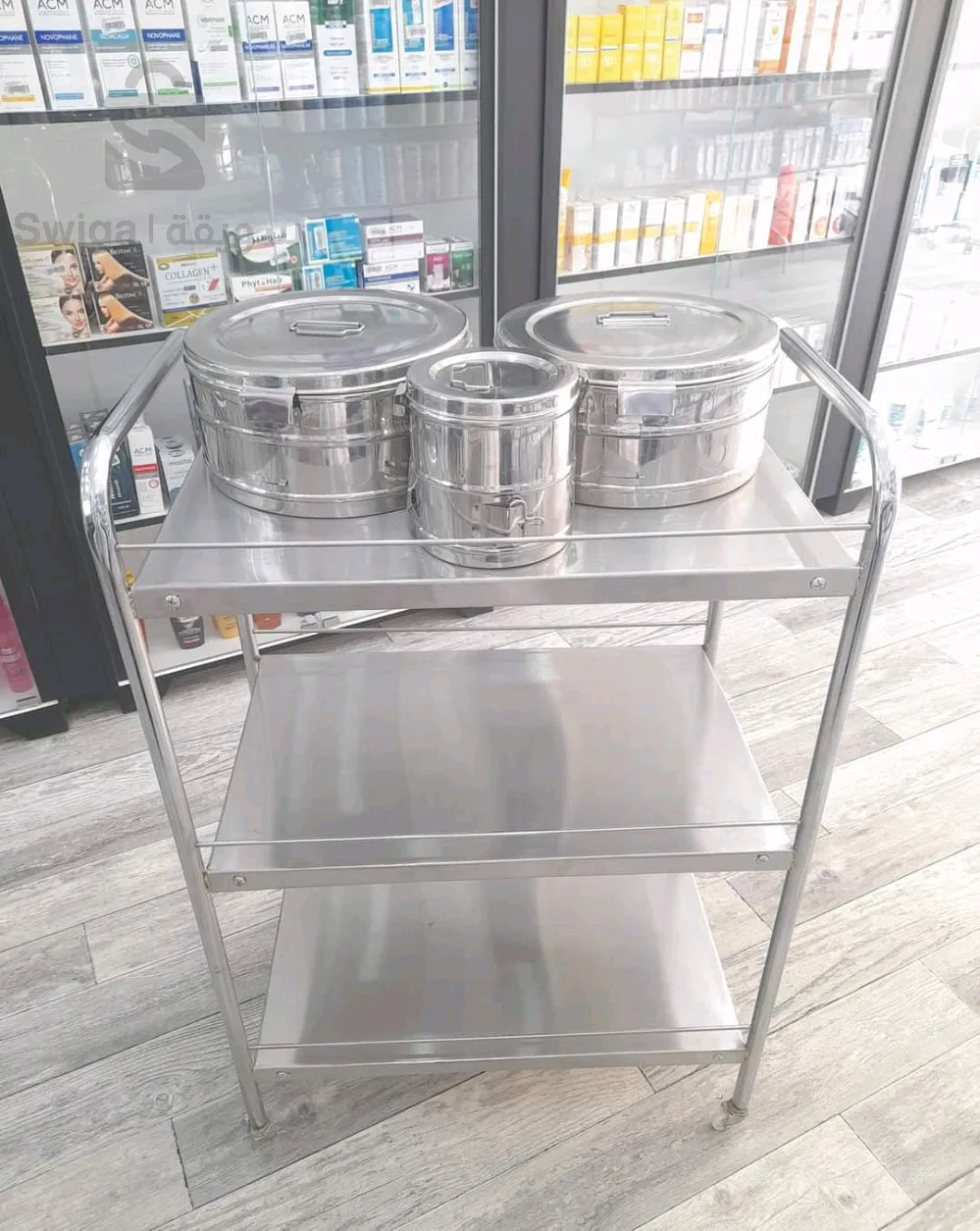 stainless steel pedestal table 👌
