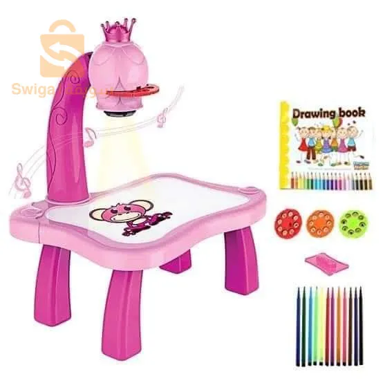 Children Led Projector Painting Art Drawing Table Light Toy