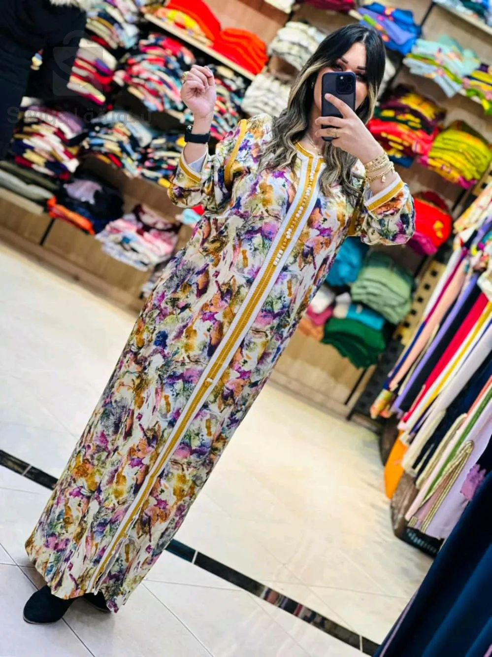 striped djellaba