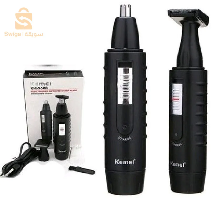 Kemei Km 9688 حلاقة شعر الأنف والأذن