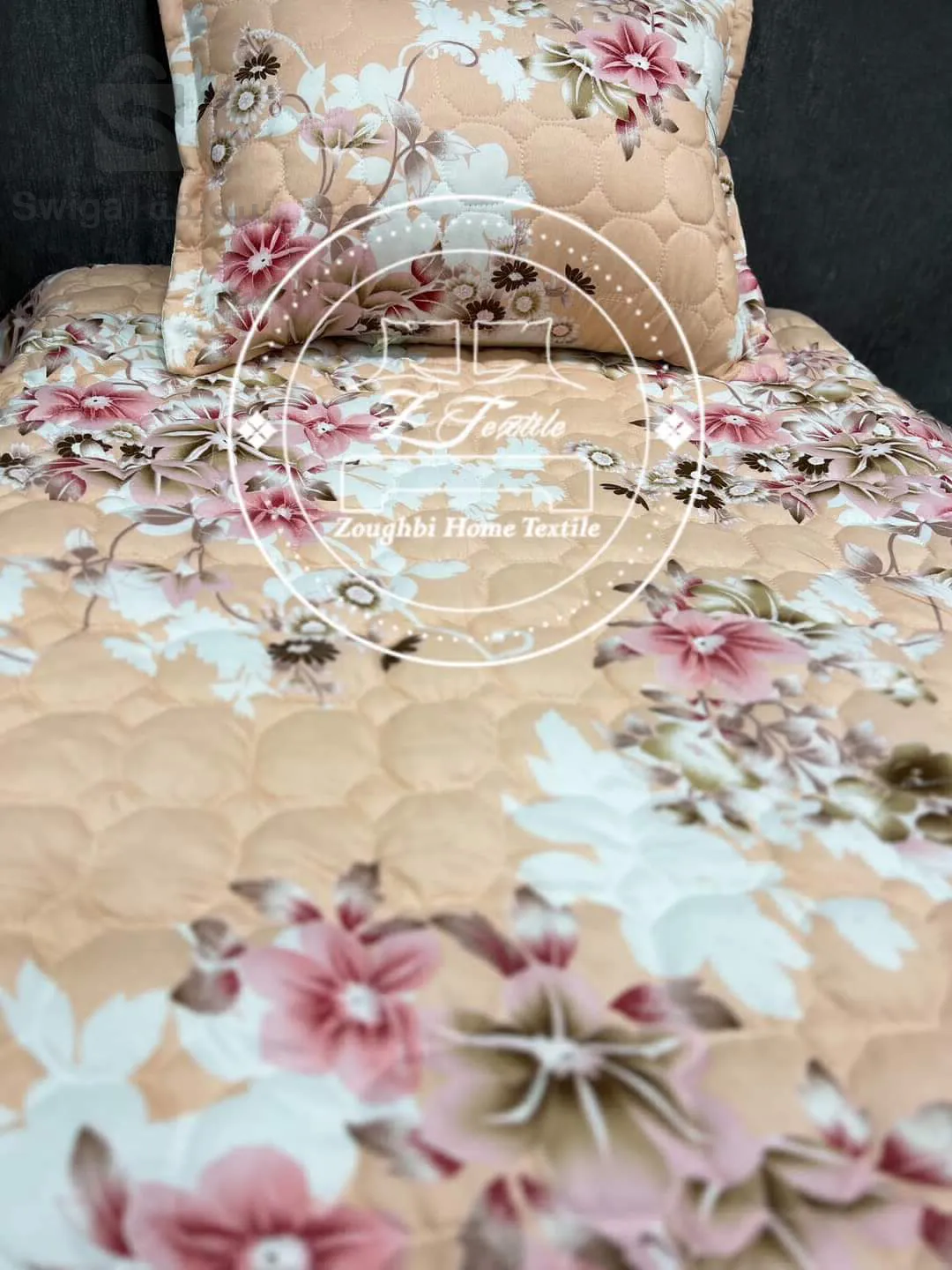 غطاء سرير مفرد + غطاء وسادة