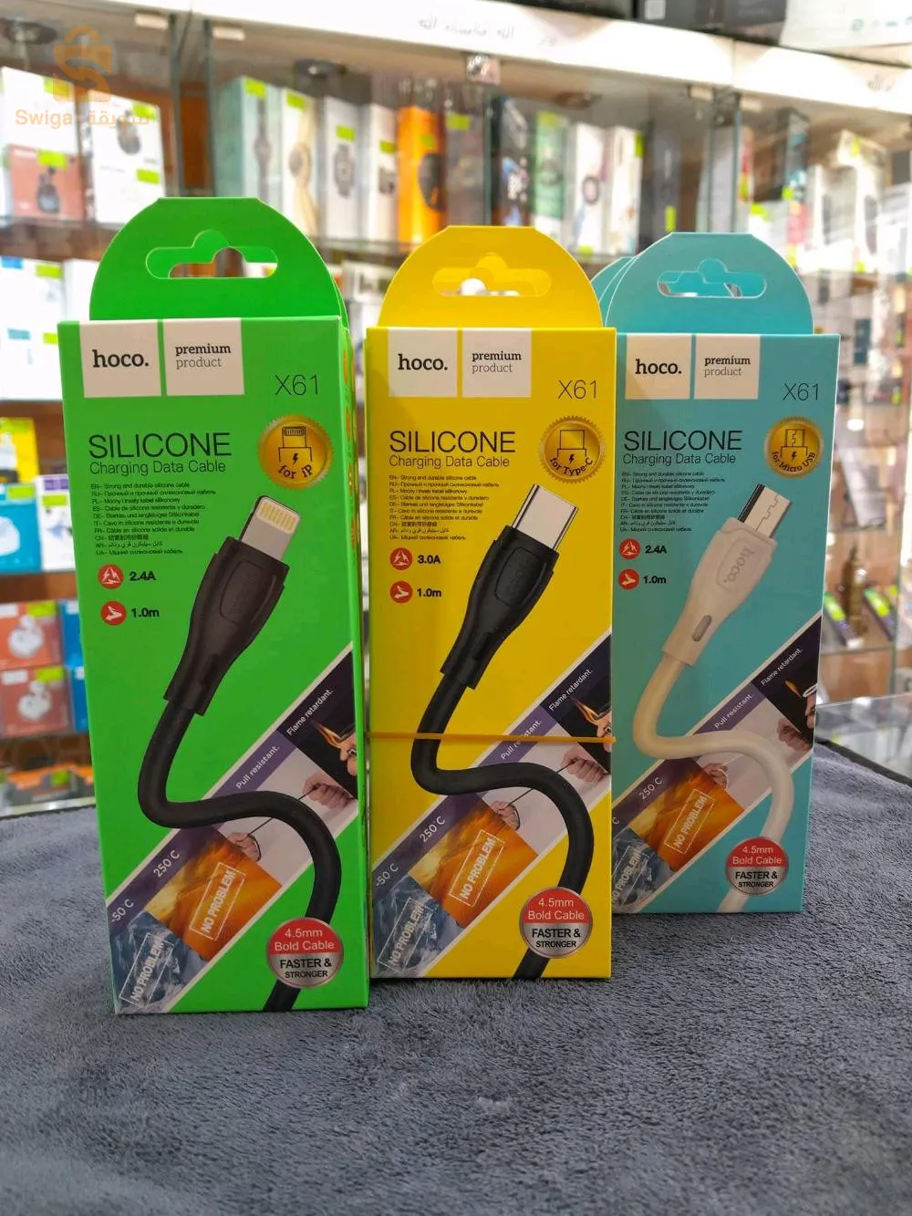 hoco_cable silicone 🥊🔔😍
Micro USB 
Type-C
IPHONE