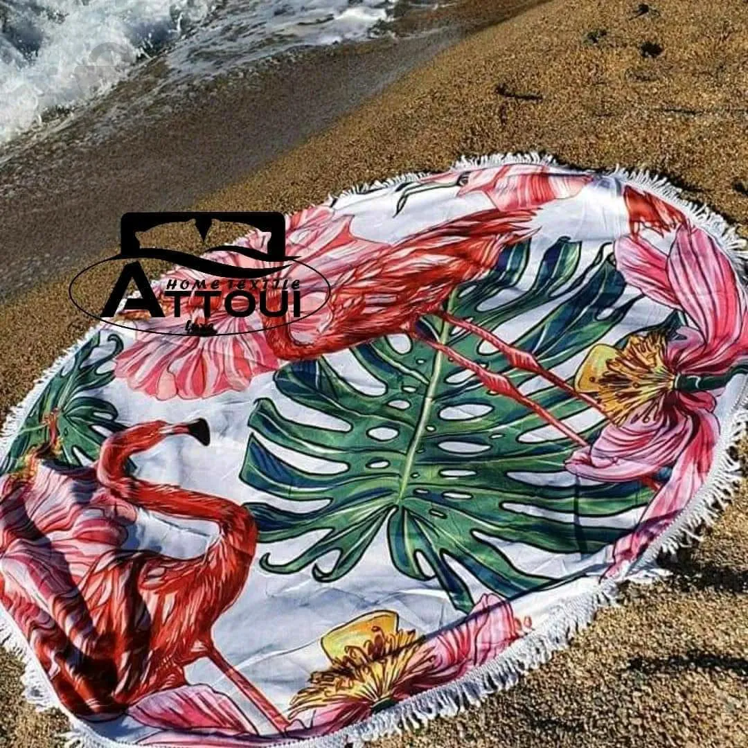 مناشف الشاطئ المستديرة