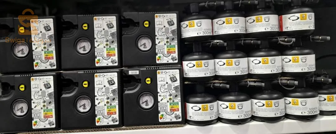 ضاغط هواء + منتج مضاد للثقب