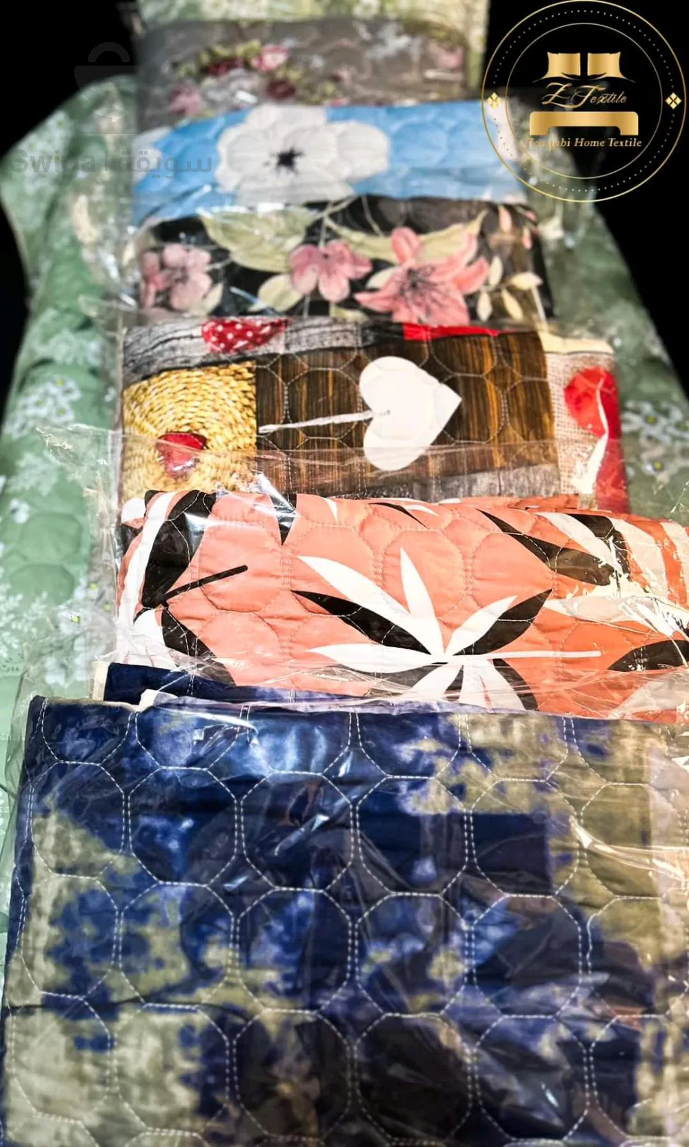 غطاء سرير مفرد + غطاء وسادة