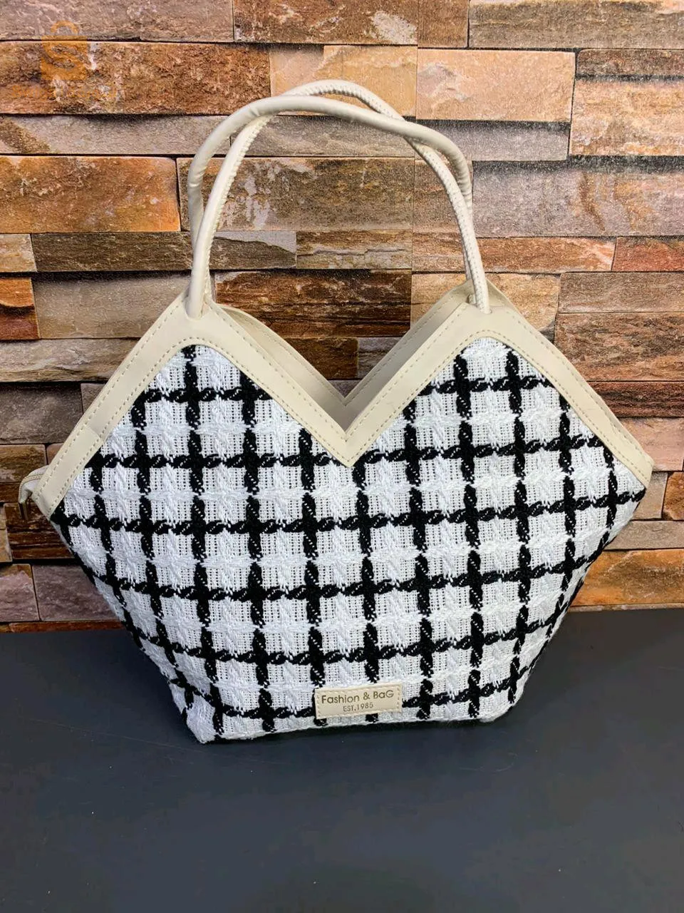 Sac à main en Tweed tissé à carreaux pour femmes 2023