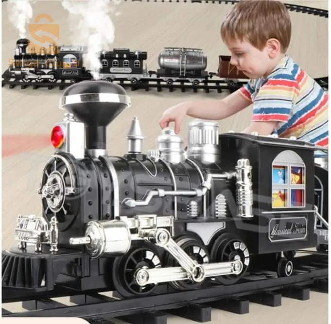 toy train with real steam