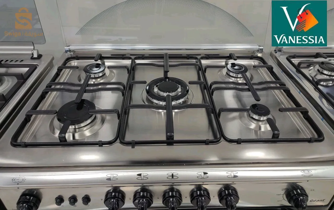 olde ❤️😍🎁
Cuisinière géant 5 feux inoxydable 55cm/80cm 
✅ garantie 12 mois
✅ 1 feu Tabouna 🔥
✅ Disponible en 2 modèles :
🟢 Prix sans ventilateur 52500 da ♥️
🟢 Prix avec ventilateur : 59500 da 🔥