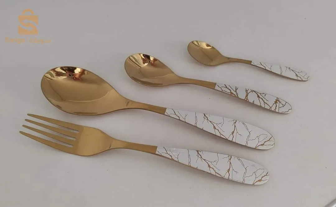 spoon series 24 pieces marbled