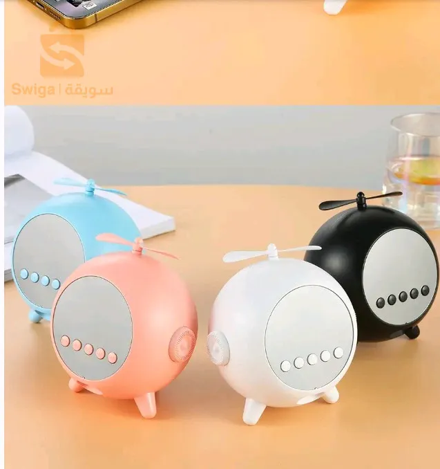 proomoo 💯Réveil Numérique à Miroir Rechargeable avec Haut-parleur Portable Bluetooth