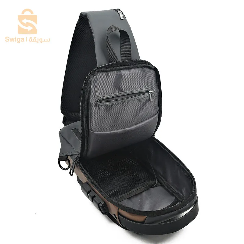حقيبة ضد السرقة جيوب متعددة ضد الماء شحن USB