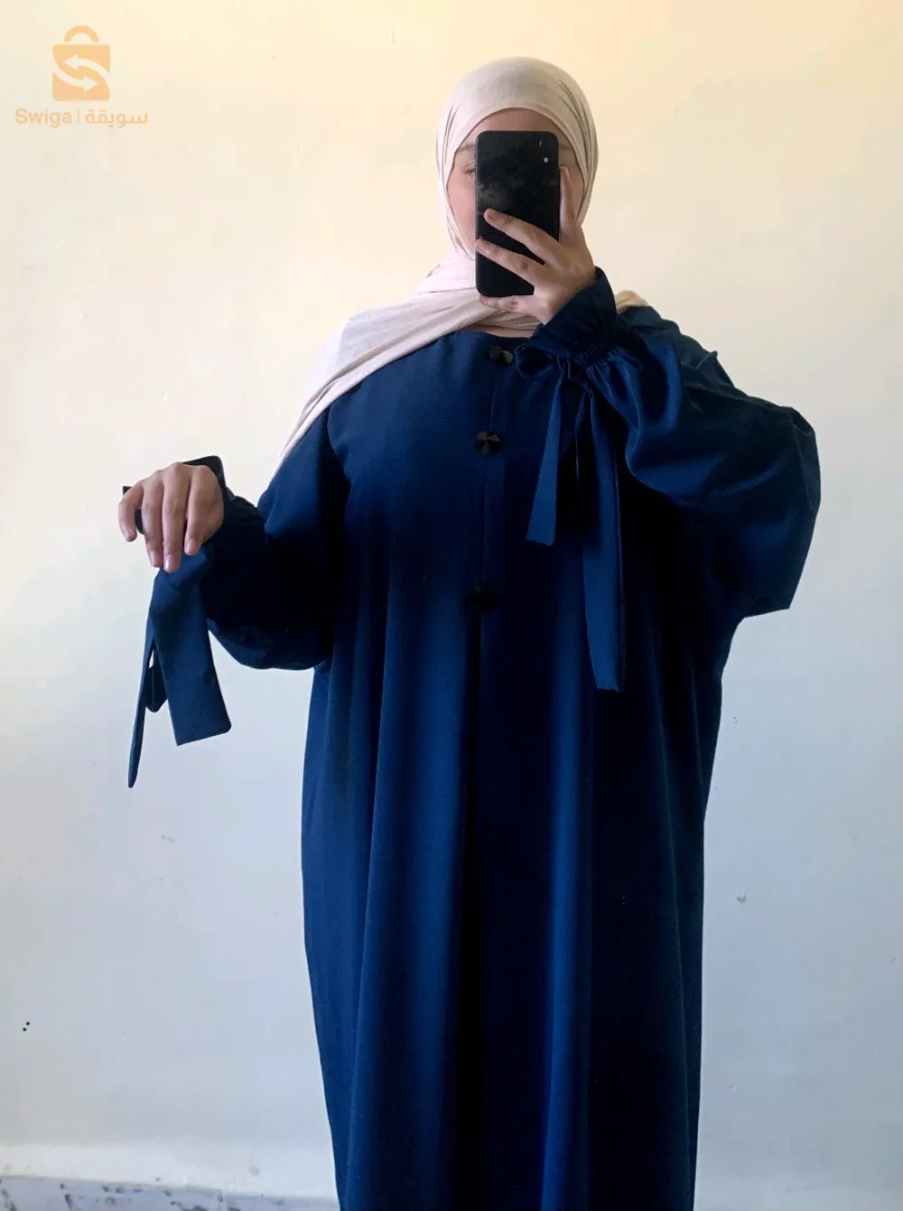 حجاب واسع وظريف فضفاض
نوع قماش crepe