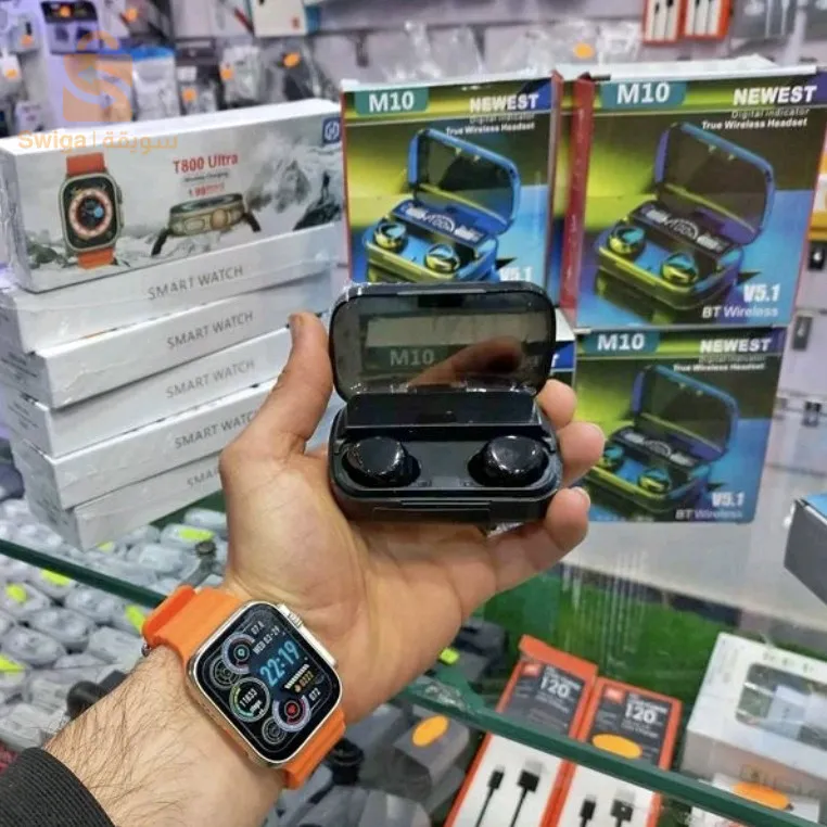 PACK Promotion 
عرض قوي جدا  
ساعة ذو جودة عالية + إيربودز كيتمان بلوتوث قوة