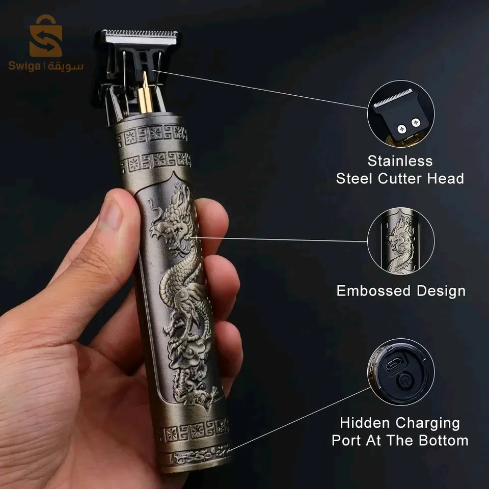 2023 رائجة البيع آلة قطع الشعر مشابك الشعر القابلة لإعادة الشحن ماكينة حلاقة اللحية المهنية الكهربائية الشعر المتقلب للرجال الحلاق