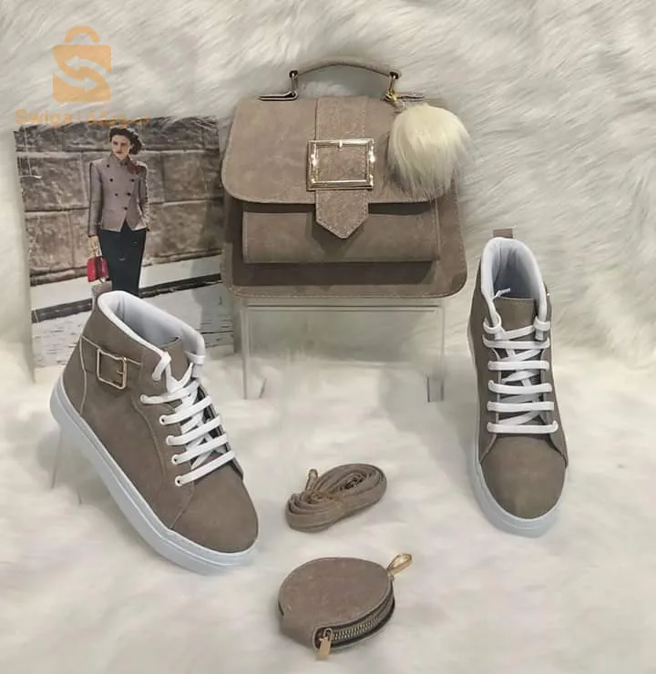 Shoes with saddlebags and shoes