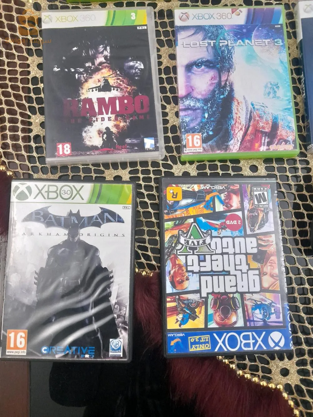 دير لافار ب550الف Manette xbox 360 noir +كابل ديلها+باطري بالكابل+10cd xbox360