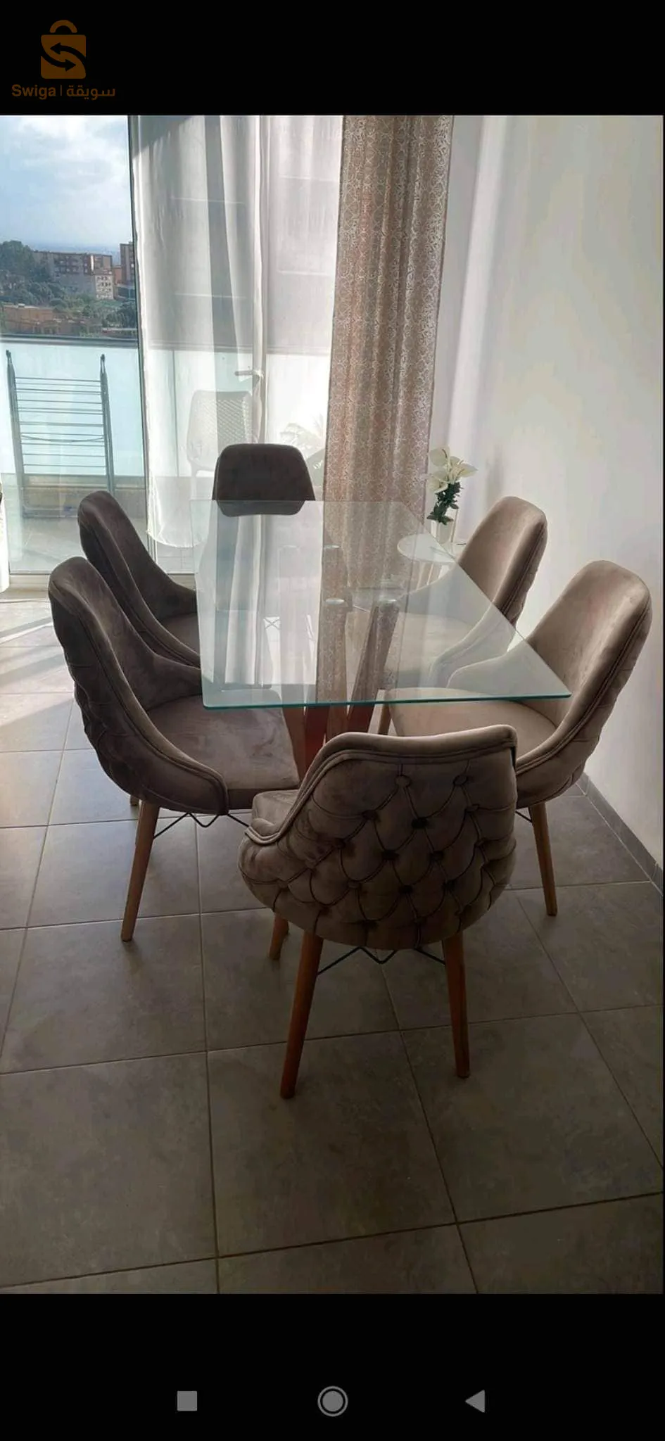 Bienvenue chez salon aziouz🌟 😍😎
🔥Table de salle à manger/ table basse🔥 en bois hêtre avec du verre trempé et tissus anti😍 tache🥰  importation  ❤️📣📣📣
قبل كل شئ أول شيئ نقولوا لزبائننا الكرام اللي يحب يتأكد من جودة منتوجاتنا يتفضل عندنا للورشة في براقي ولاية الجزائر العاصمة.مرحبا بكم 🙏❤
https://maps.app.goo.gl/ihAJsogD92csUzuJ6
👈 للطلب تواصلوا معنا عبر بريد الصفحة  أو على الأرقام 
  📞📞0559025898

Table de salle à manger avec 4 chaise _ 6 chaise _ 8 chaise ..... 
💥Des chaises simple.
💥 des chaises Capitonnée
💥Des chaises Ceca_ Oslo _ Roma _ Nova et plusieurs modèles.........
Les dimensions
💥rectangulaire: 160/80 
💥 Ronde: 80_90_1m20

وسعر يتغير حسب نوع الطاولة 
البيع جملة و ديطاي 
👈من الورشة إلى الزبون مع توفير كل الأحجام 
 
👈 أكثر من 20 نوع من القماش التركي ذو النوعية الرفيعة.
👈كل انواع القماش متوفرة 💥
  والتوصيل لجميع الولايات بأسعار معقولة🤗
🔹disponible tout les couleurs et les dimensions .