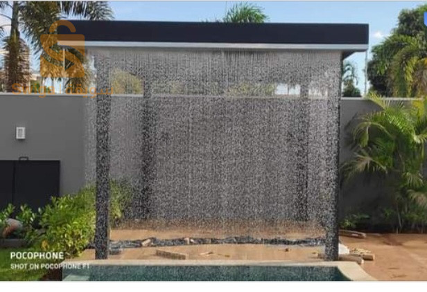 lame d'eaux cascade Fontaine شلالات ماءية جدارية للمسابح و الحدائق و المنازل