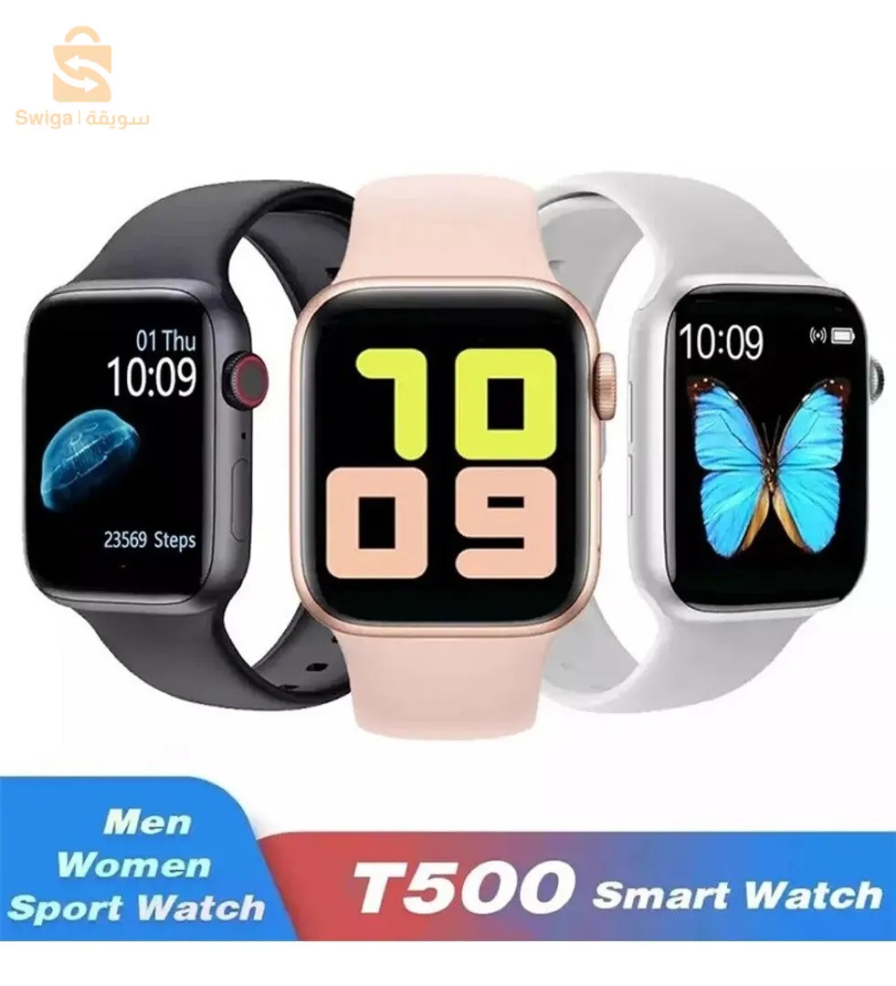 Smart watch T500 podomètre, écran de 1.44 pouces, water prof IP67 Bluetooth,
