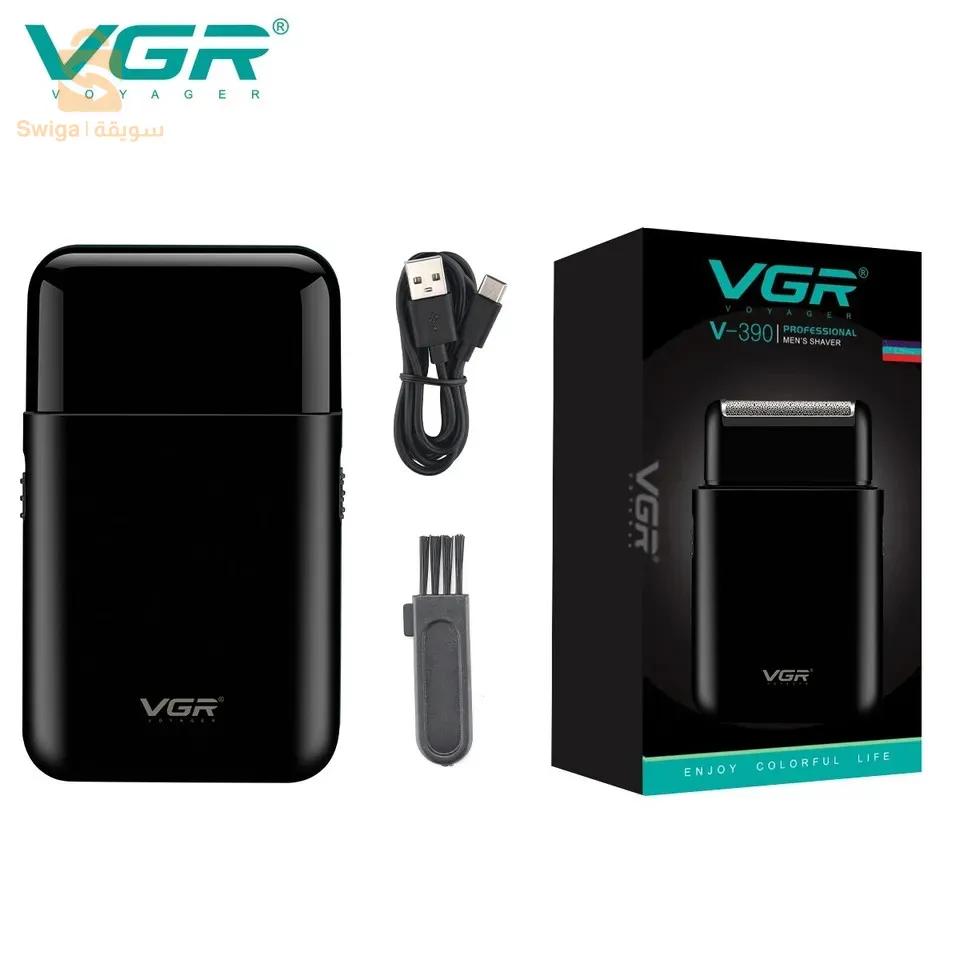 ماكينة حلاقة كهربائية احترافية VGR ماكينة حلاقة محمولة صغيرة شحن USB للرجال V ،