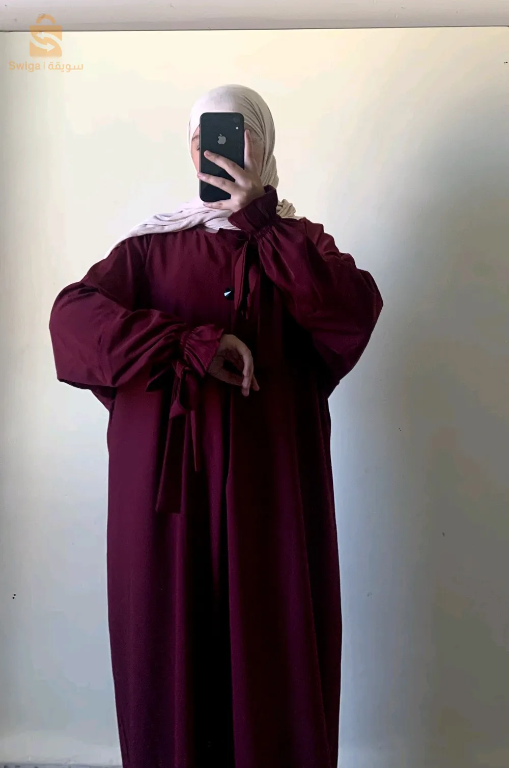 حجاب واسع وظريف فضفاض
نوع قماش crepe