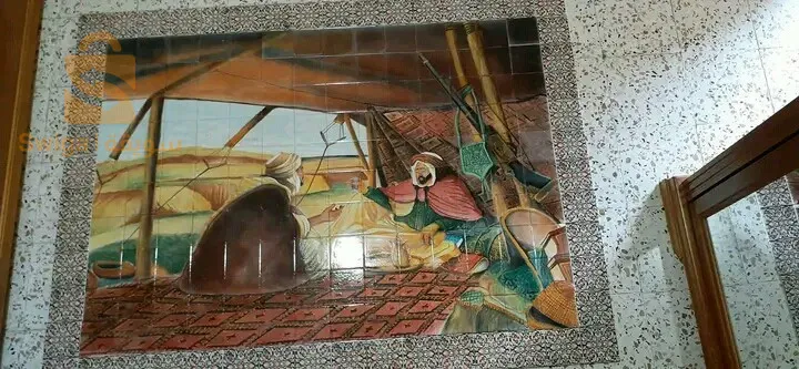 tableau céramique artisanale 150x100