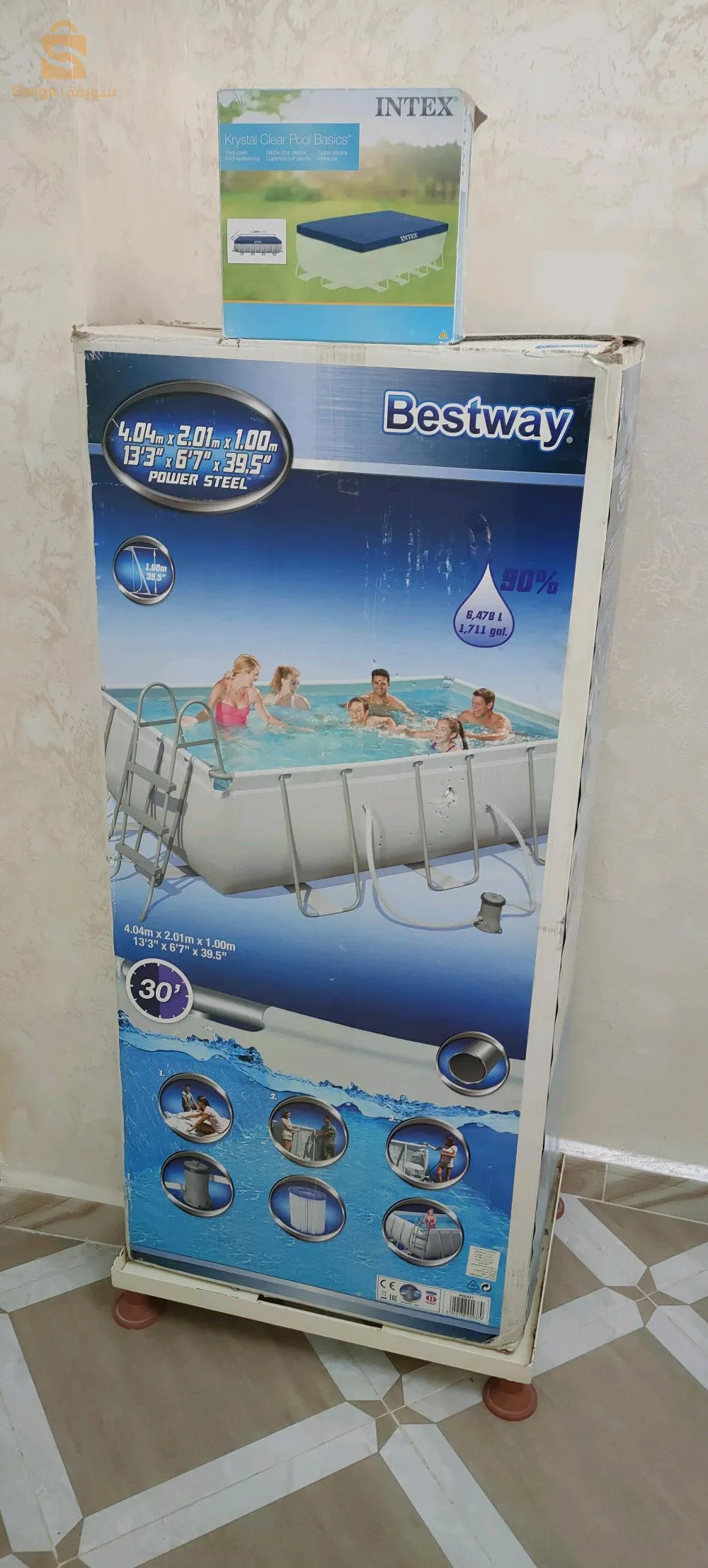 Piscine mobile 4x2 longueur et largeur d'une hauteur de 1 mètre
de l'entreprise Bestway