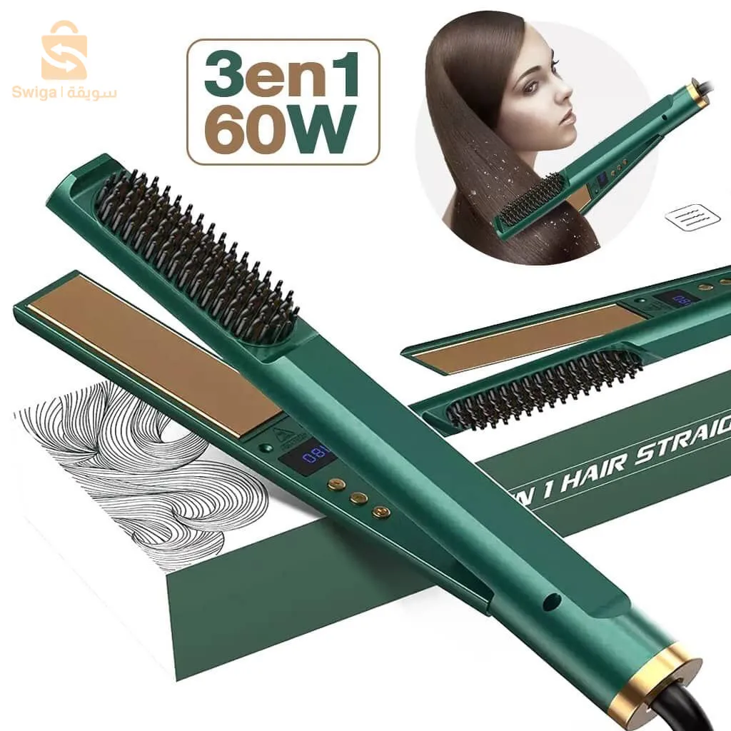 Lisseur à cheveux, Fer à Lisser Multifonctionnel à Peigne Chaud 3 en 1

Product price: 3700 DZD
