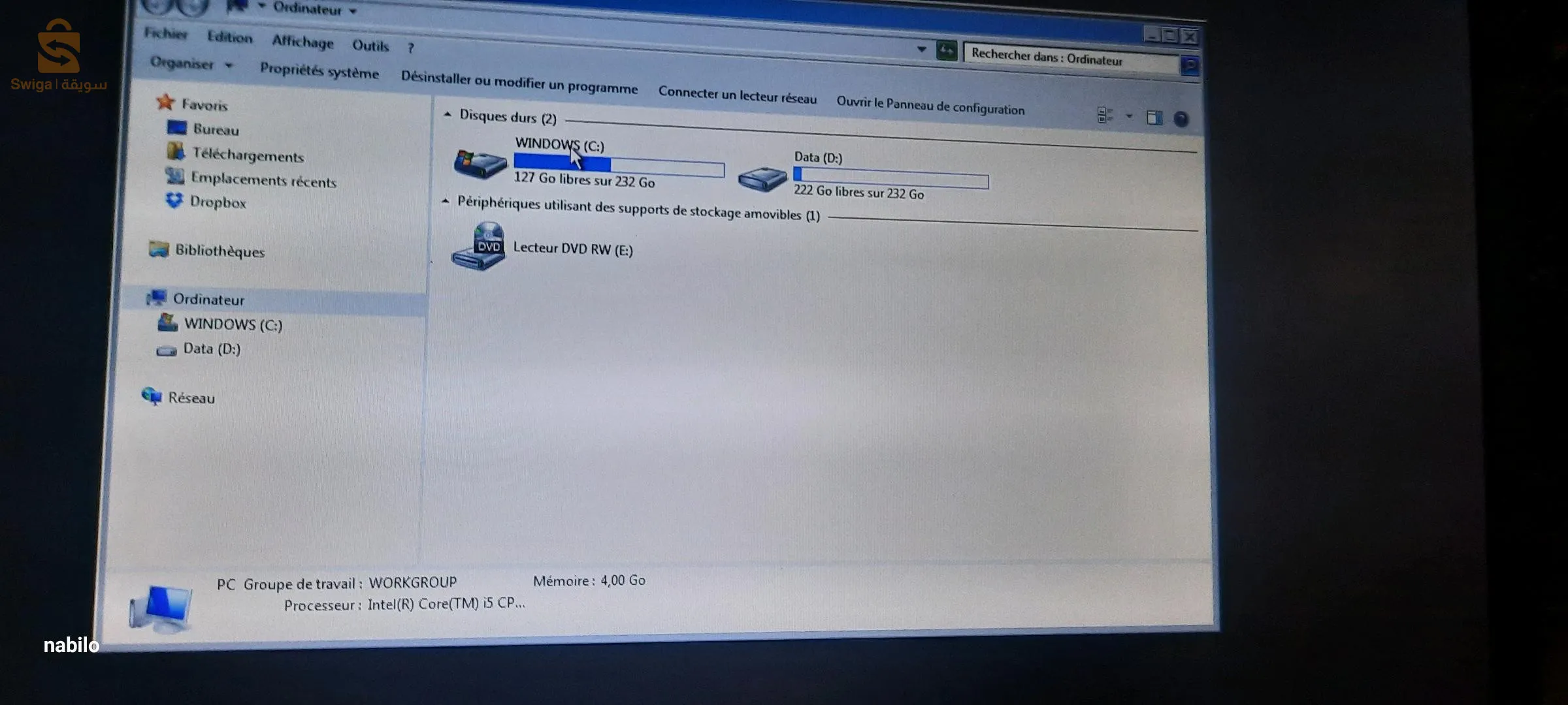 toshiba i5 occasion avec chargeur