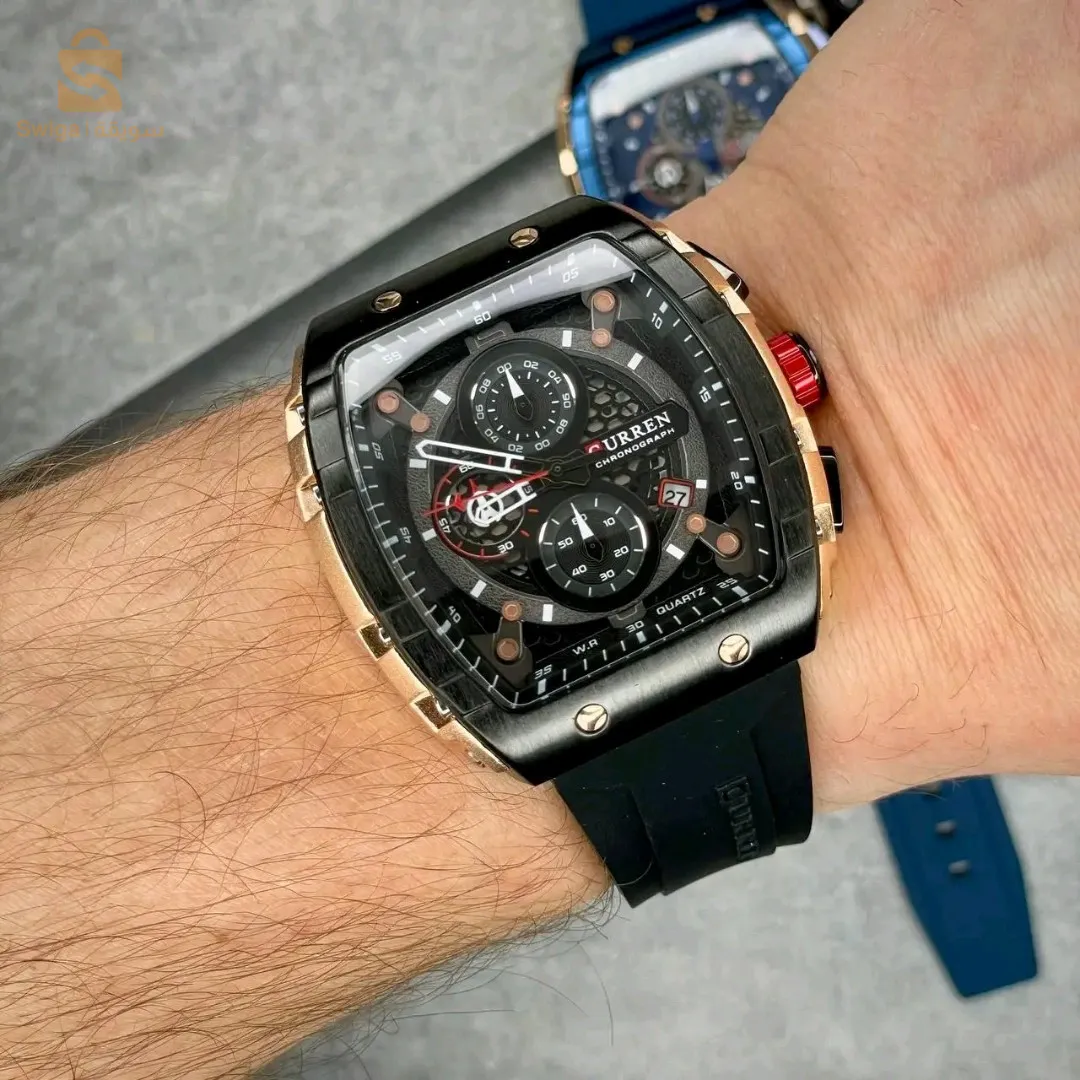 montre Original bracelet en Silicone pour hommes chronographe étanche 8442 -