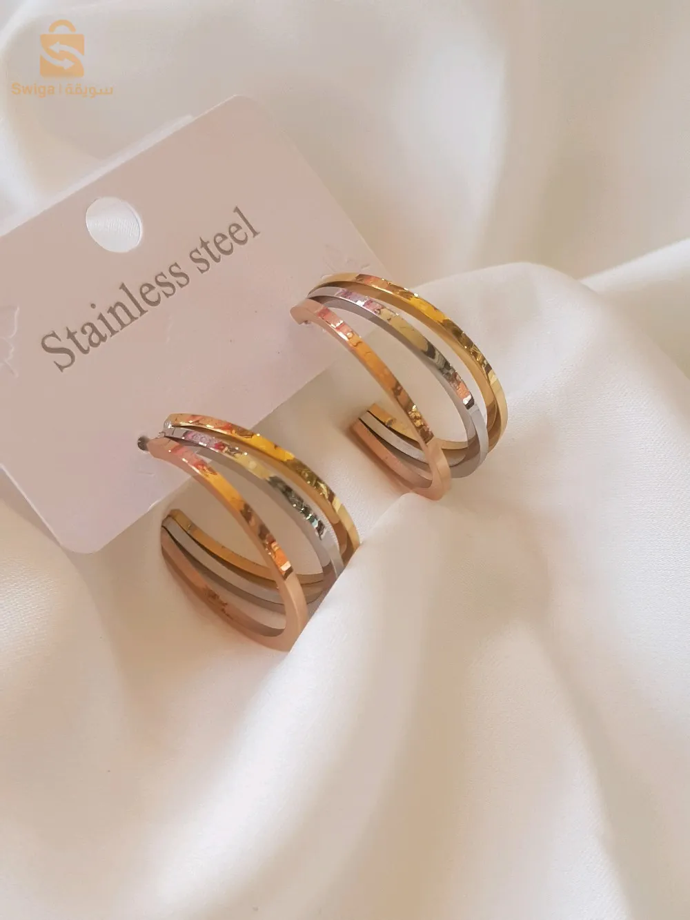 boucle d'oreille en acier inoxydable