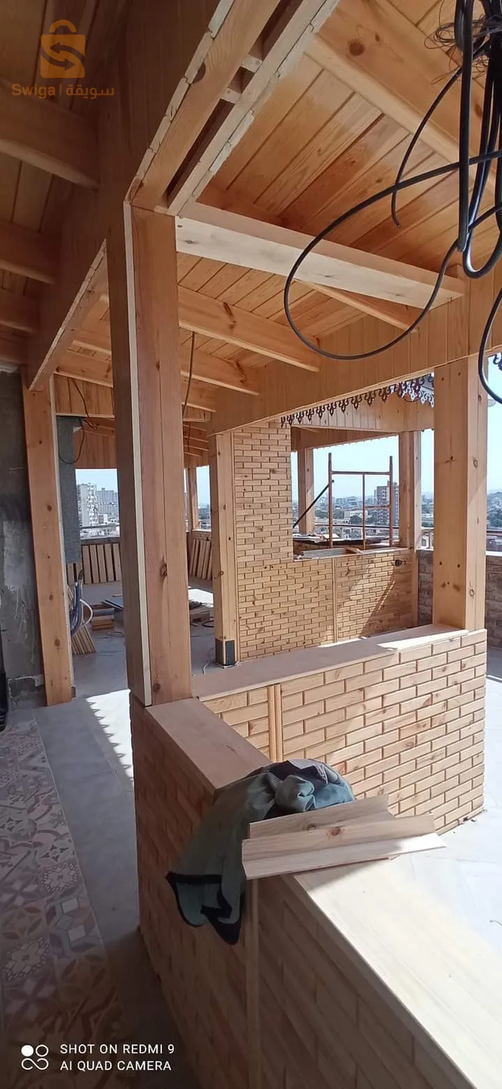 ديكورات خشبية للاسقفالمنزلية