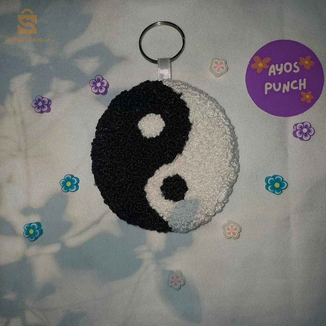 Punch needle: Keychain. jewelry holder mug rug