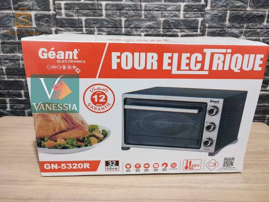 Cuisinez les pizzas et les aliments les plus célèbres dans le four Géant, au design moderne, qui permet également d'y faire dorer du poulet et de la viande, et qui présente plusieurs caractéristiques :
 ✅Garantie 12 mois
 ✅ Tourner la broche pour dorer le poulet et la viande
 ✅Thermostat réglable de 80 à 320 degrés Celsius
 ✅Volume intérieur 32 litres
 ✅Minuterie de 90 minutes
 ✅Alerte audio
 ✅Éclairage intérieur
 ✅Le grillage chromé est non corrosif
 ✅1 plaque à pâtisserie
 🔴Prix 11700DZD🔥
 🟢 Livraison gratuite dans la capitale, 500 DZD à Boumerdes, Tipaza, Blida, et 600 DZD dans le reste des états à votre porte, et paiement à la livraison 😍 😍
 🔵 Commission produit 800 DZD 🔥😍