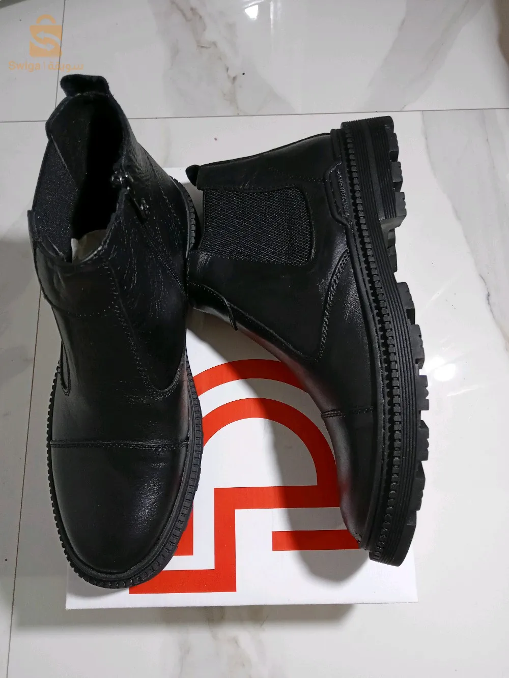 بوتس جلد 100%