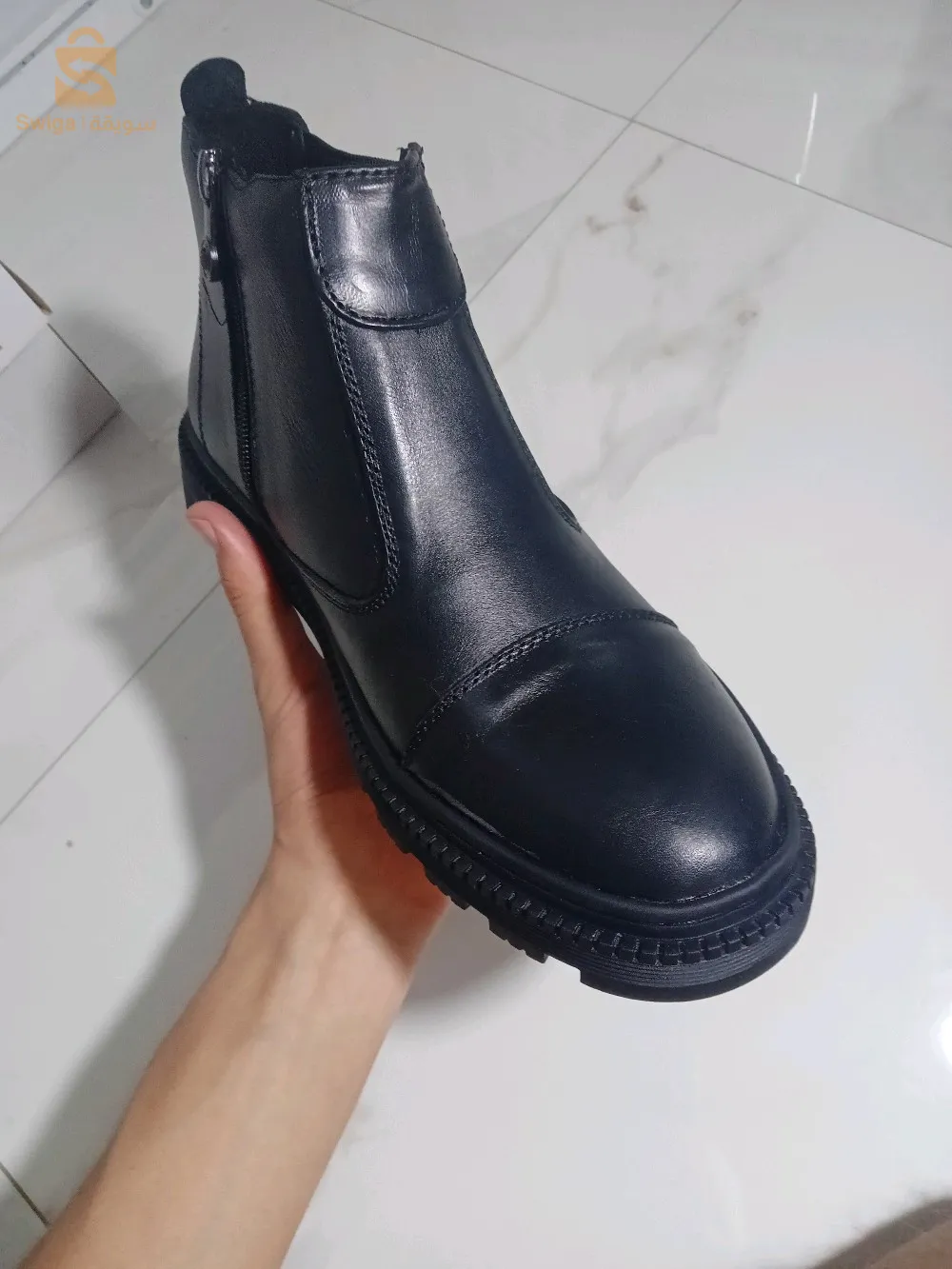 بوتس جلد 100%