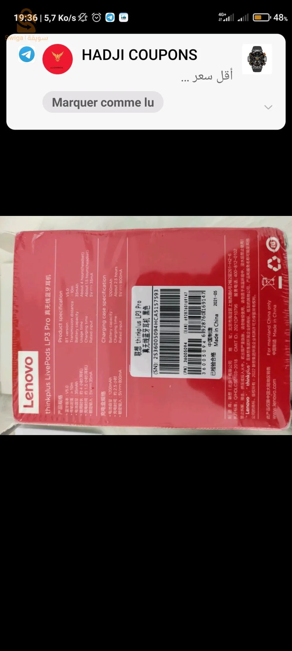 Écouteurs et casque lenovo original