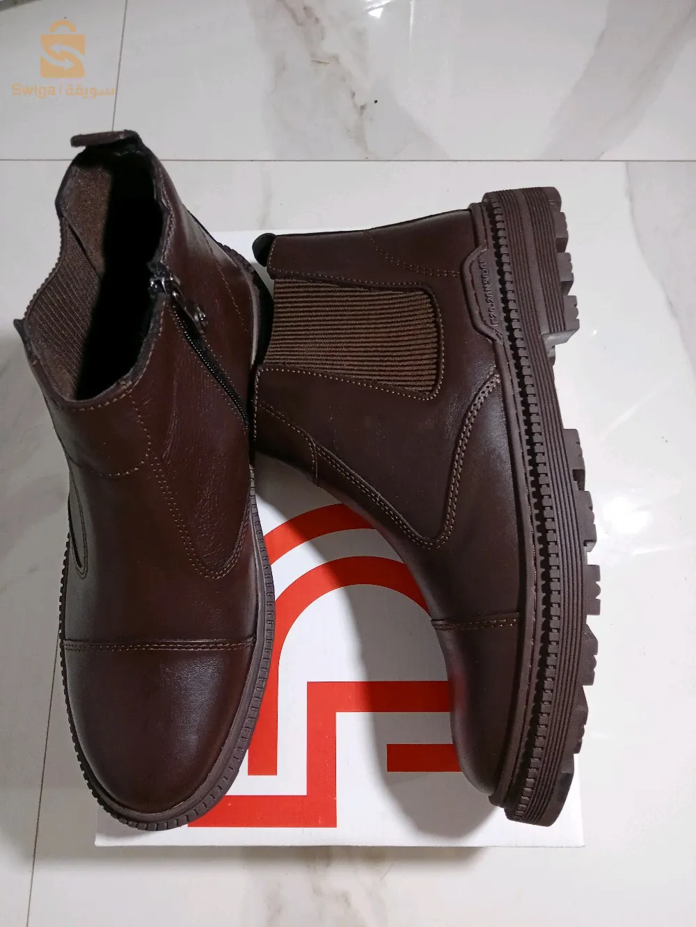 بوتس جلد 100%