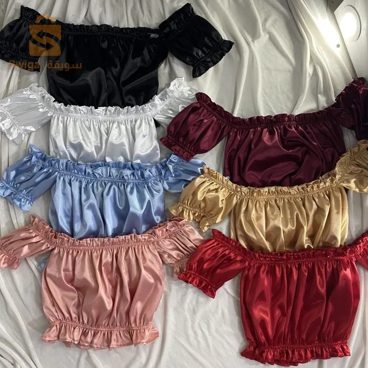 satin croptops