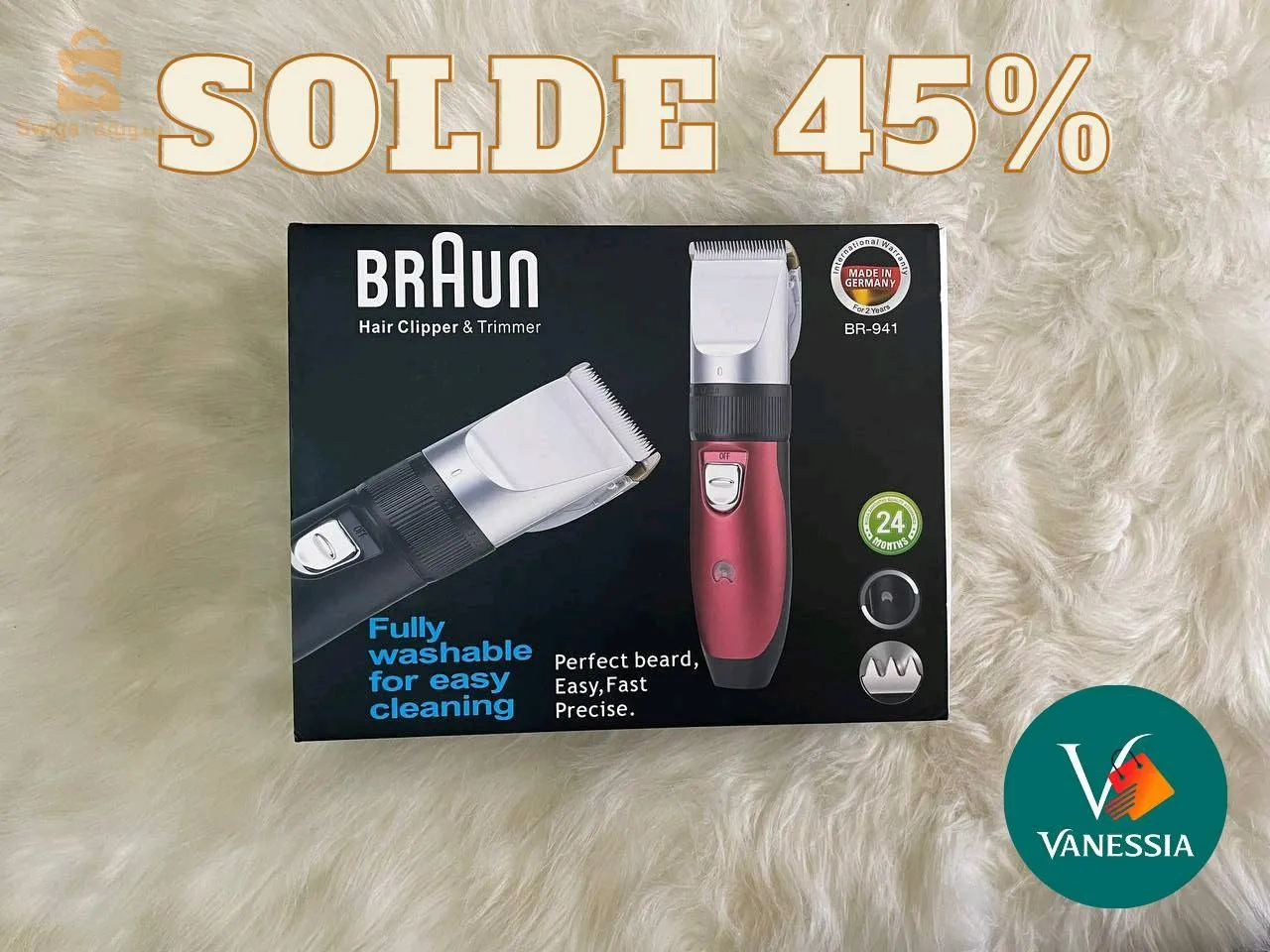 🤩🎁 Promotion 🤩🎁
🔴 آلة الحلاقة المحترفة براون و زيد معاها بطارية مهداة مجاناا.
🔴Modèle référence  : BRAUN BR-941
0 دج ❤️🎁😍
🔴
