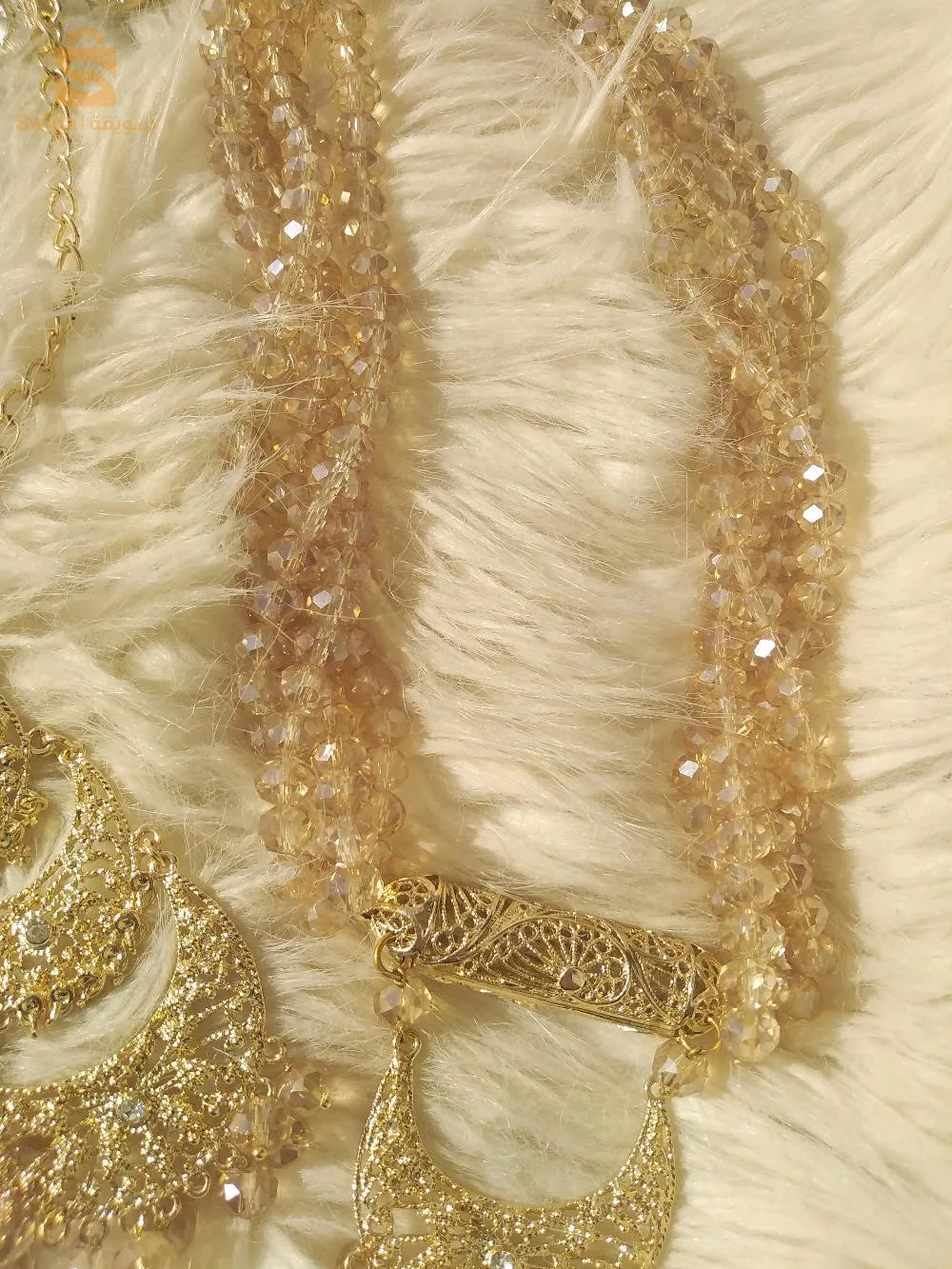 طقم كرستال ذهبي