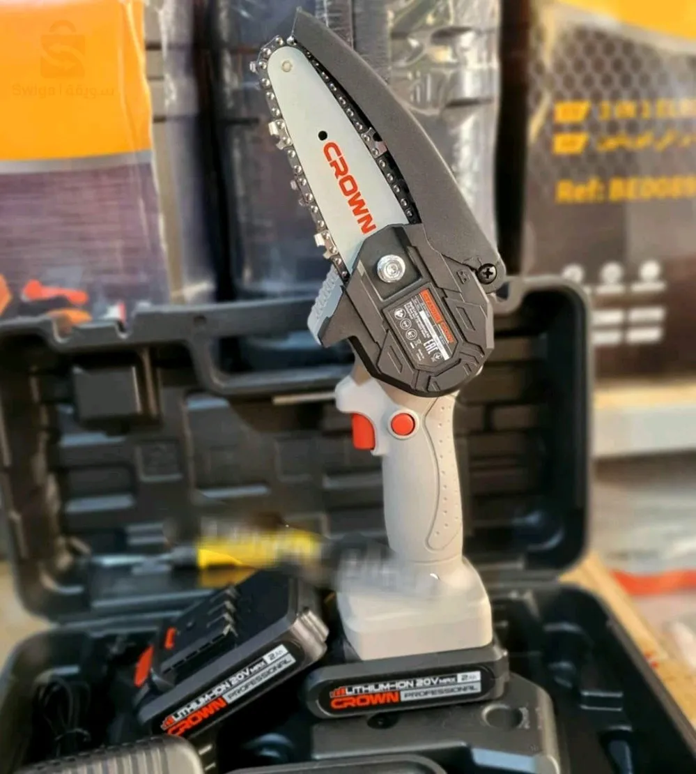 منشار حطب باطري crown 20v